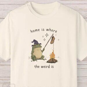 Home Is Where The Weird Is Frog T-Shirt  Funny Sayings Tshirt Funny Graphic Tee